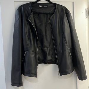 Zara Leather Motorcycle Jacket